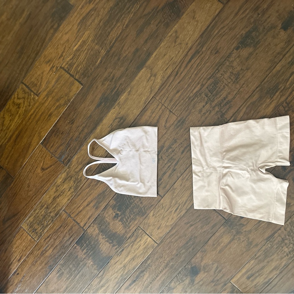 SET Active dusty pink Bike Shorts and top